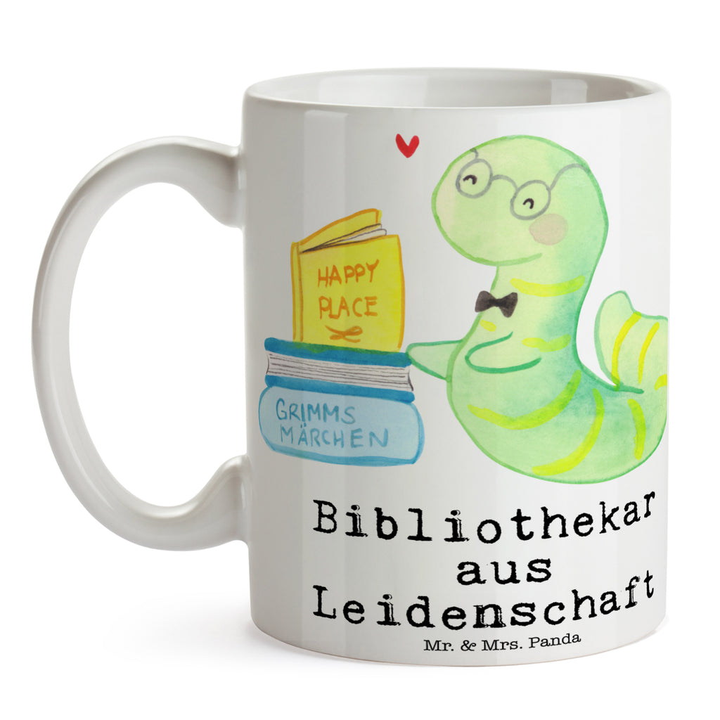 Tasse Bibliothekar aus Leidenschaft Bibliothekar, Buchhandlung, Bibliothek, Bücherwurm, Leseratte, Bücherliebe Becher, Kaffeetasse, Kaffeebecher, Tee, Frühstück, Büro  Beruf, Ausbildung, Jubiläum, Abschied, Rente, Kollege, Kollegin, Geschenk, Schenken, Arbeitskollege, Mitarbeiter, Firma, Danke, Dankeschön
