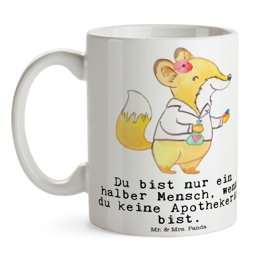 Tasse Apothekerin mit Herz Apothekerin, Pharmazie, Staatsexamen, Approbation, Eröffnung Apotheke Becher, Kaffeetasse, Kaffeebecher, Tee, Frühstück, Büro  Beruf, Ausbildung, Jubiläum, Abschied, Rente, Kollege, Kollegin, Geschenk, Schenken, Arbeitskollege, Mitarbeiter, Firma, Danke, Dankeschön