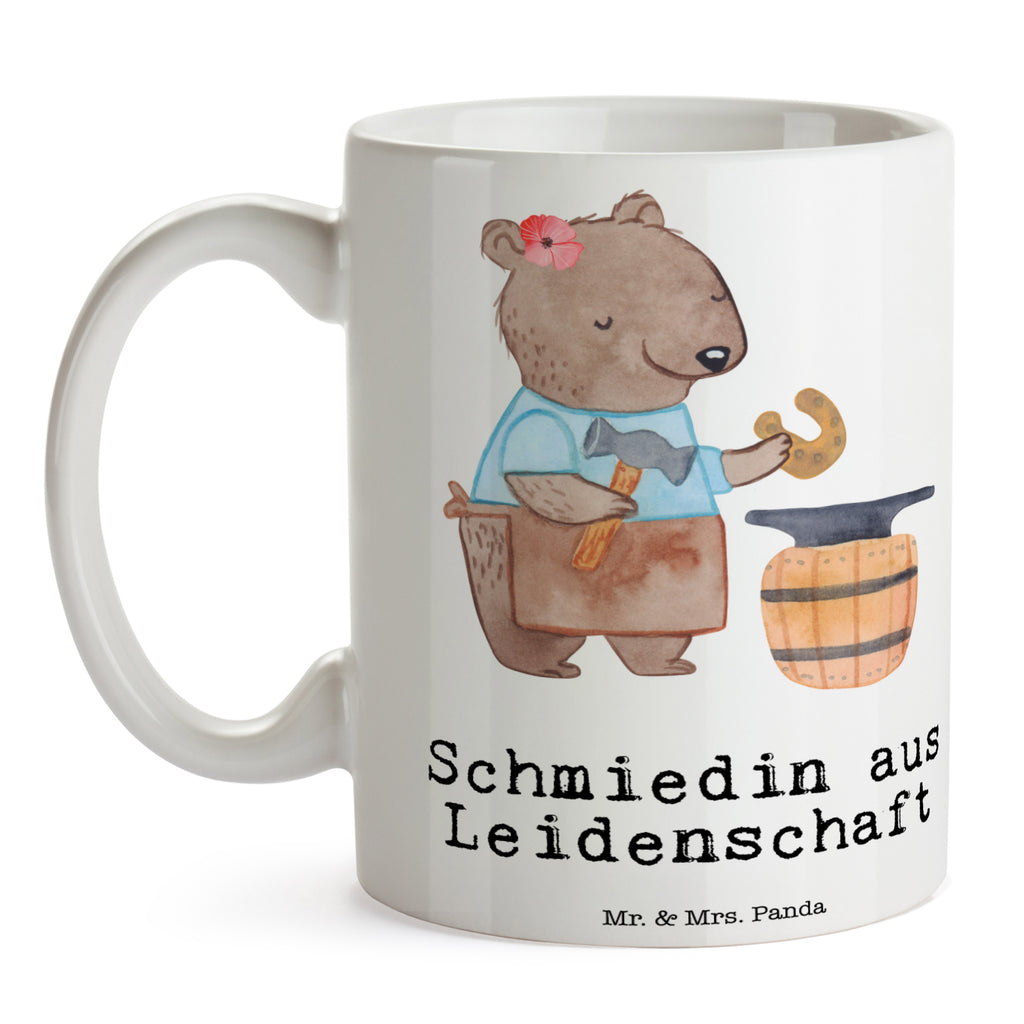 Tasse Schmiedin aus Leidenschaft  Becher, Kaffeetasse, Kaffeebecher, Tee, Frühstück, Büro  Beruf, Ausbildung, Jubiläum, Abschied, Rente, Kollege, Kollegin, Geschenk, Schenken, Arbeitskollege, Mitarbeiter, Firma, Danke, Dankeschön