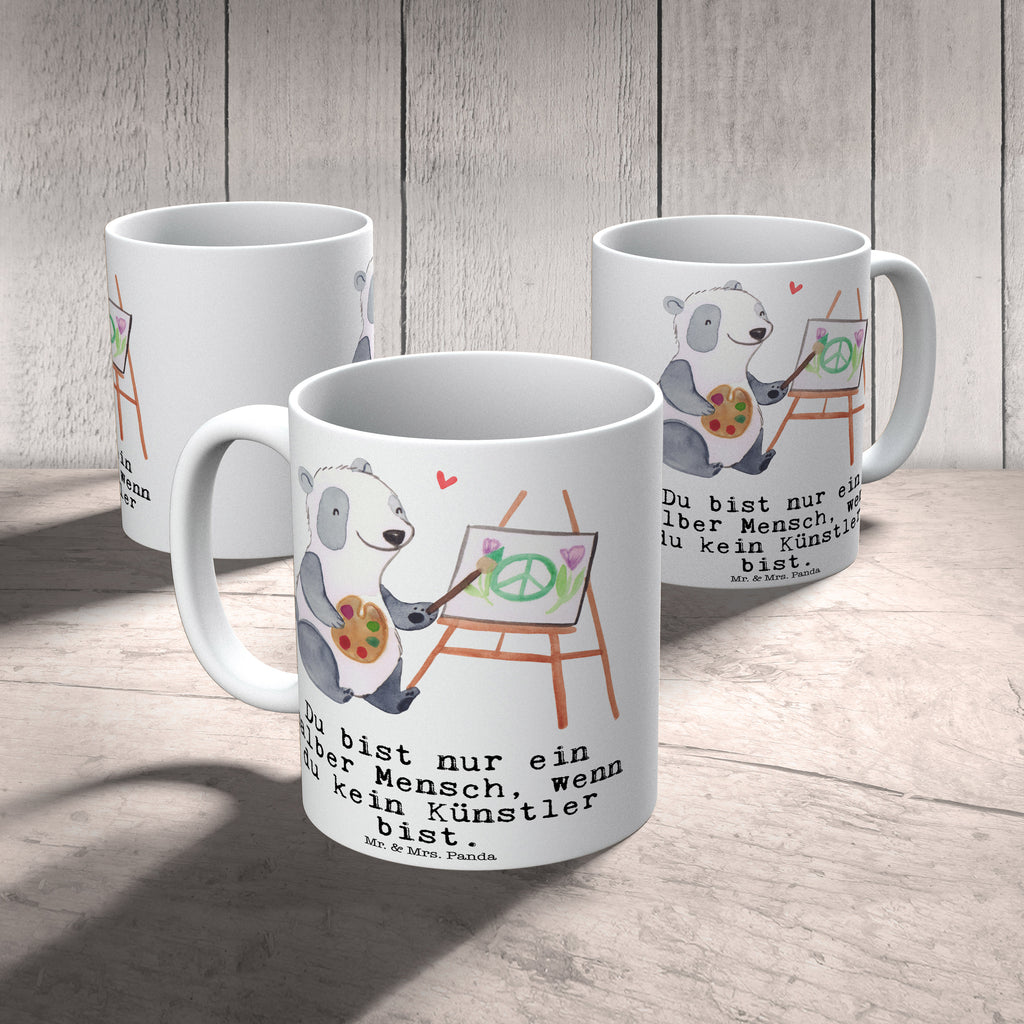 Tasse Künstler mit Herz Künstler, Maler, Kunstmaler, Galerie Eröffnung, Kunstschule,  Becher, Kaffeetasse, Kaffeebecher, Tee, Frühstück, Büro  Beruf, Ausbildung, Jubiläum, Abschied, Rente, Kollege, Kollegin, Geschenk, Schenken, Arbeitskollege, Mitarbeiter, Firma, Danke, Dankeschön