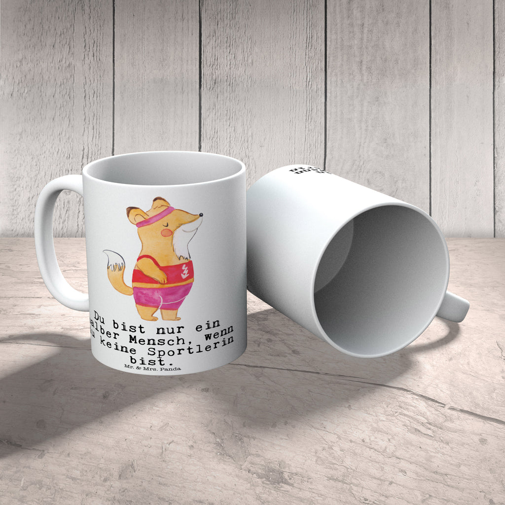 Tasse Sportlerin mit Herz  Becher, Kaffeetasse, Kaffeebecher, Tee, Frühstück, Büro  Beruf, Ausbildung, Jubiläum, Abschied, Rente, Kollege, Kollegin, Geschenk, Schenken, Arbeitskollege, Mitarbeiter, Firma, Danke, Dankeschön