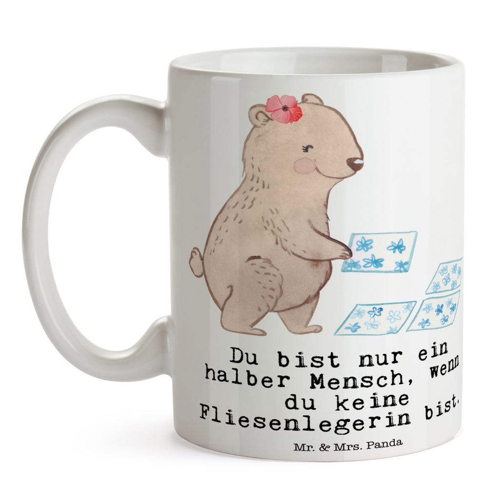 Tasse Fliesenlegerin mit Herz Fliesenlegerin, Gesellenprüfung, Fliesenlegermeisterin, Fliesenlegerbetrieb, Fliesenfachhandel,  Handwerk Becher, Kaffeetasse, Kaffeebecher, Tee, Frühstück, Büro  Beruf, Ausbildung, Jubiläum, Abschied, Rente, Kollege, Kollegin, Geschenk, Schenken, Arbeitskollege, Mitarbeiter, Firma, Danke, Dankeschön