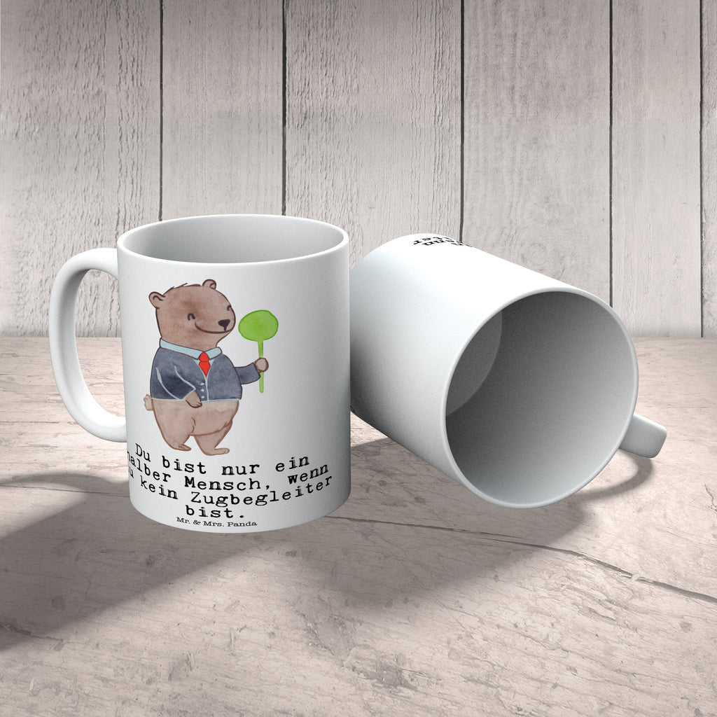 Tasse Zugbegleiter mit Herz  Becher, Kaffeetasse, Kaffeebecher, Tee, Frühstück, Büro  Beruf, Ausbildung, Jubiläum, Abschied, Rente, Kollege, Kollegin, Geschenk, Schenken, Arbeitskollege, Mitarbeiter, Firma, Danke, Dankeschön