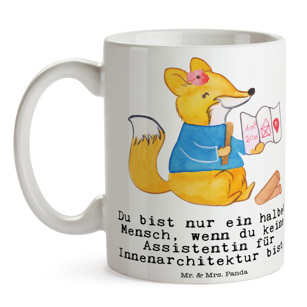 Tasse Assistentin für Innenarchitektur mit Herz  Becher, Kaffeetasse, Kaffeebecher, Tee, Frühstück, Büro  Beruf, Ausbildung, Jubiläum, Abschied, Rente, Kollege, Kollegin, Geschenk, Schenken, Arbeitskollege, Mitarbeiter, Firma, Danke, Dankeschön