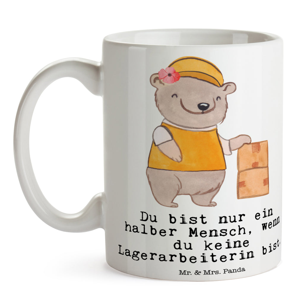 Tasse Lagerarbeiterin mit Herz Lagerarbeiterin, Fachlageristin, Lageristin, Lagerverwalterin, Ausbildung,  Becher, Kaffeetasse, Kaffeebecher, Tee, Frühstück, Büro  Beruf, Ausbildung, Jubiläum, Abschied, Rente, Kollege, Kollegin, Geschenk, Schenken, Arbeitskollege, Mitarbeiter, Firma, Danke, Dankeschön