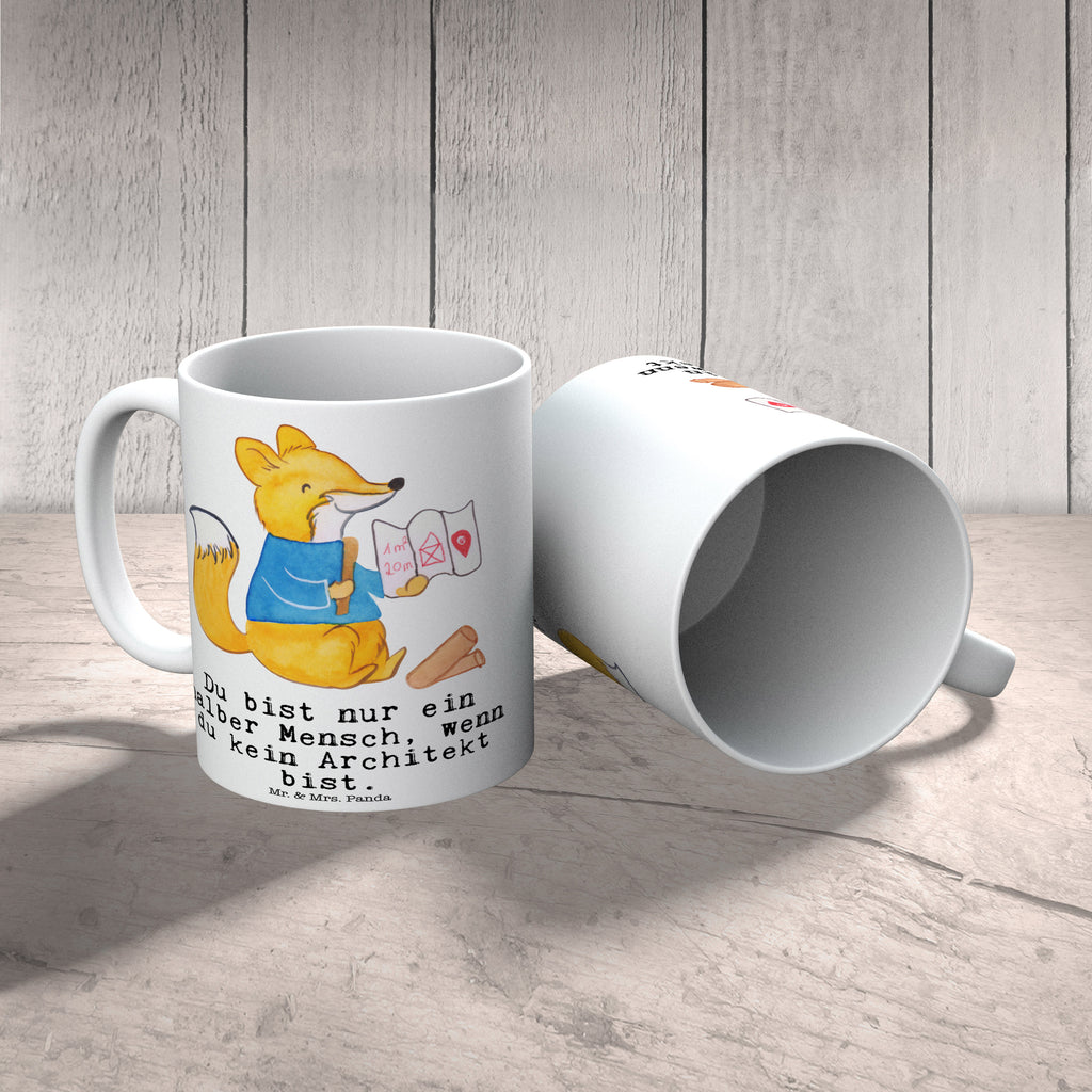 Tasse Architekt mit Herz Architekt, Innenarchitekt, Architekturbüro, Bauarbeiter Becher, Kaffeetasse, Kaffeebecher, Tee, Frühstück, Büro  Beruf, Ausbildung, Jubiläum, Abschied, Rente, Kollege, Kollegin, Geschenk, Schenken, Arbeitskollege, Mitarbeiter, Firma, Danke, Dankeschön