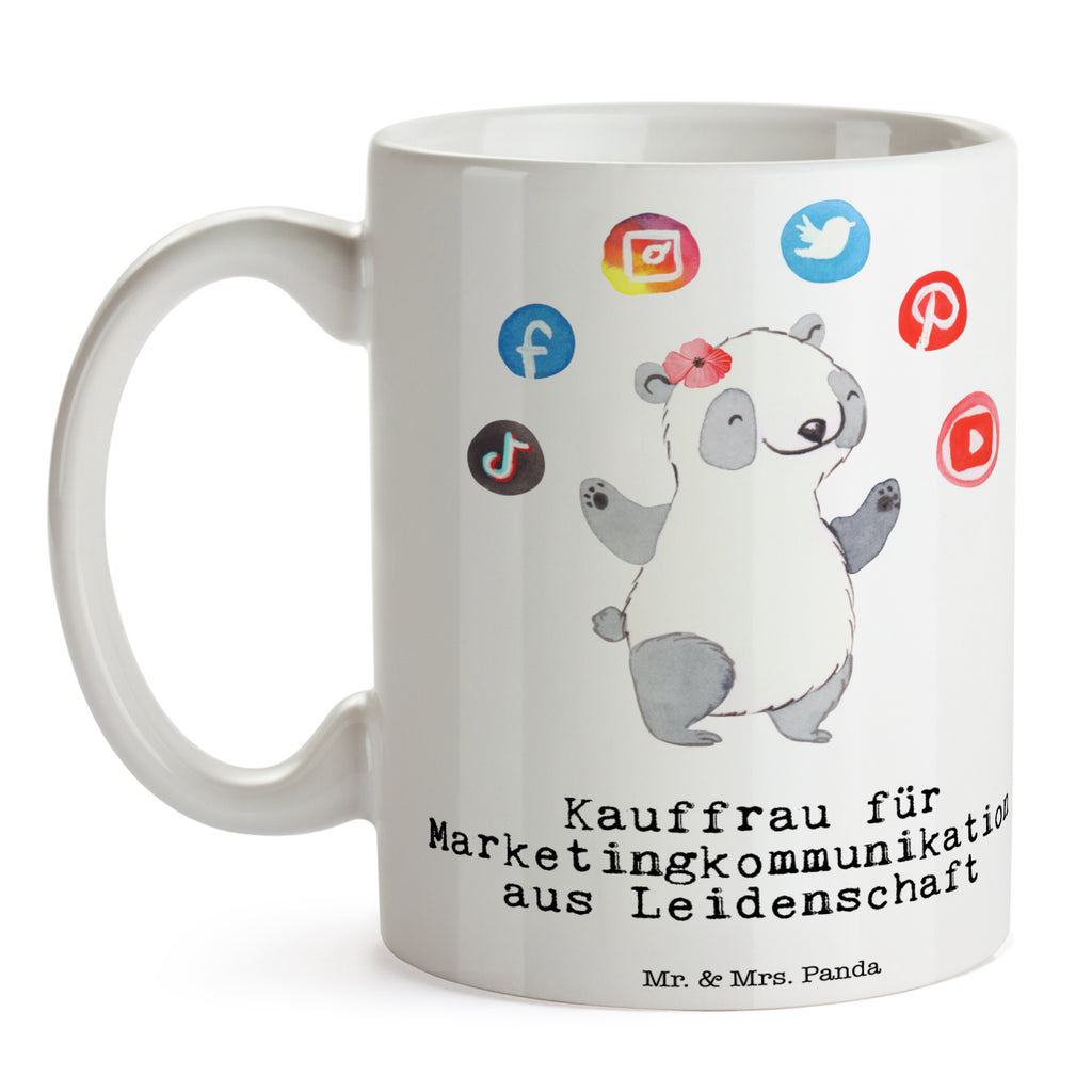 Tasse Kauffrau für Marketingkommunikation aus Leidenschaft Abschlussprüfung, Kauffrau für Spedition und Logistikdienstleistung, Ausbildungsgeschenk,  Logistikerin, Speditionsmitarbeiterin,  Becher, Kaffeetasse, Kaffeebecher, Tee, Frühstück, Büro  Beruf, Ausbildung, Jubiläum, Abschied, Rente, Kollege, Kollegin, Geschenk, Schenken, Arbeitskollege, Mitarbeiter, Firma, Danke, Dankeschön