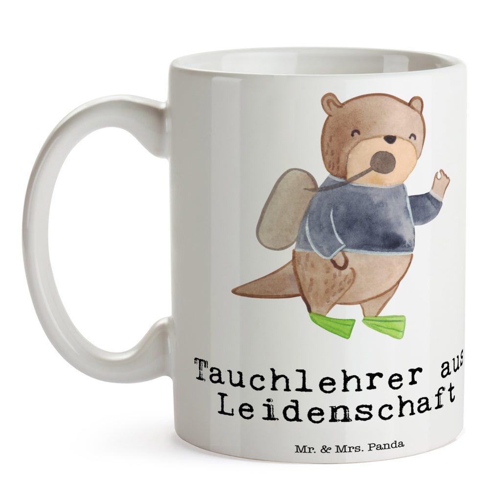 Tasse Tauchlehrer aus Leidenschaft  Becher, Kaffeetasse, Kaffeebecher, Tee, Frühstück, Büro  Beruf, Ausbildung, Jubiläum, Abschied, Rente, Kollege, Kollegin, Geschenk, Schenken, Arbeitskollege, Mitarbeiter, Firma, Danke, Dankeschön