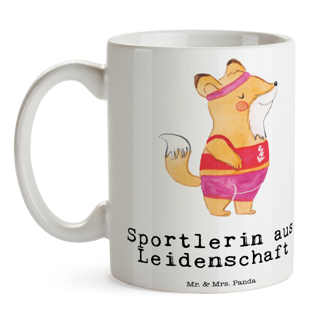 Tasse Sportlerin aus Leidenschaft  Becher, Kaffeetasse, Kaffeebecher, Tee, Frühstück, Büro  Beruf, Ausbildung, Jubiläum, Abschied, Rente, Kollege, Kollegin, Geschenk, Schenken, Arbeitskollege, Mitarbeiter, Firma, Danke, Dankeschön