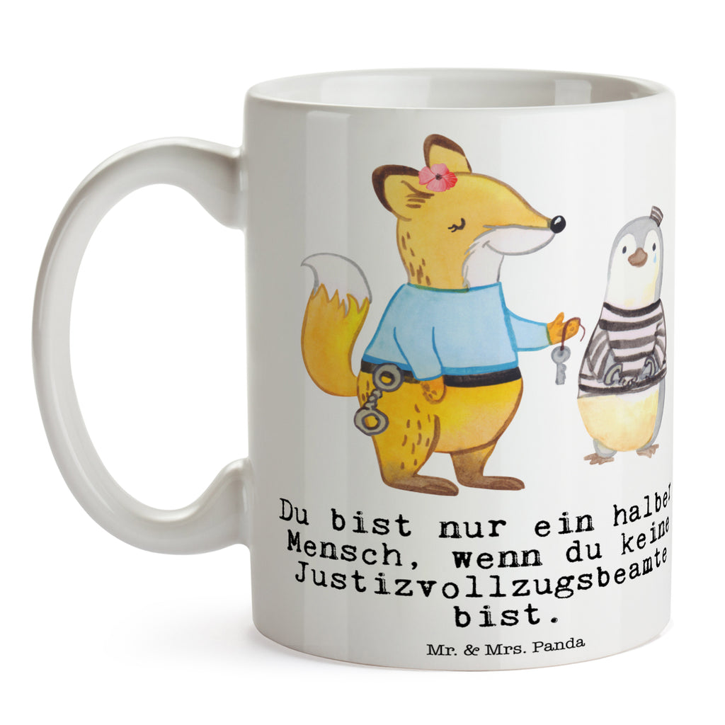 Tasse Justizvollzugsbeamte mit Herz Gefängniswärterin, Justizvollzugsbeamte Becher, Kaffeetasse, Kaffeebecher, Tee, Frühstück, Büro  Beruf, Ausbildung, Jubiläum, Abschied, Rente, Kollege, Kollegin, Geschenk, Schenken, Arbeitskollege, Mitarbeiter, Firma, Danke, Dankeschön