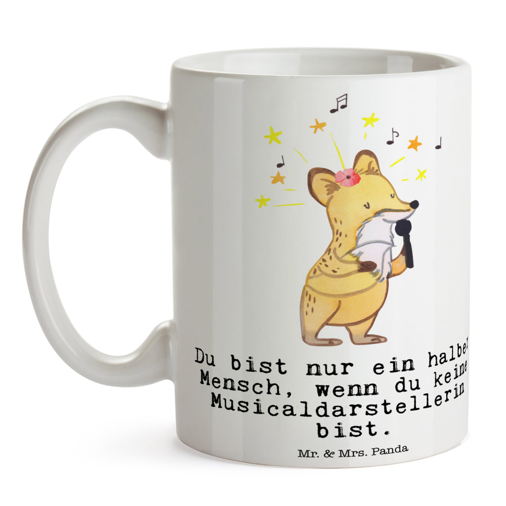 Tasse Musicaldarstellerin mit Herz  Becher, Kaffeetasse, Kaffeebecher, Tee, Frühstück, Büro  Beruf, Ausbildung, Jubiläum, Abschied, Rente, Kollege, Kollegin, Geschenk, Schenken, Arbeitskollege, Mitarbeiter, Firma, Danke, Dankeschön