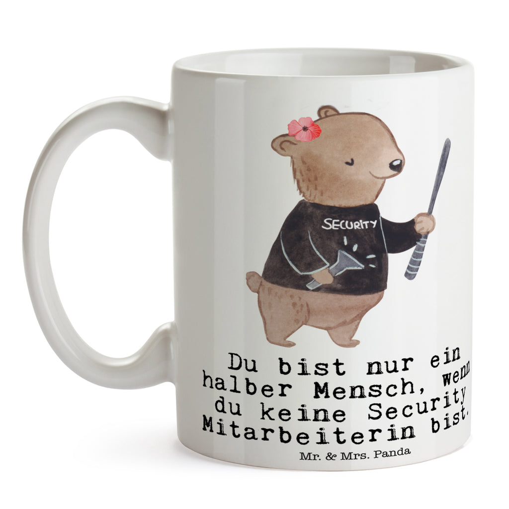 Tasse Security Mitarbeiterin mit Herz  Becher, Kaffeetasse, Kaffeebecher, Tee, Frühstück, Büro  Beruf, Ausbildung, Jubiläum, Abschied, Rente, Kollege, Kollegin, Geschenk, Schenken, Arbeitskollege, Mitarbeiter, Firma, Danke, Dankeschön