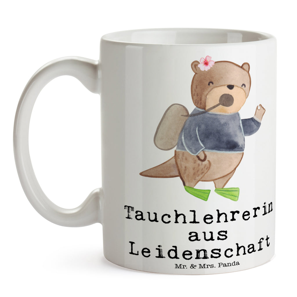 Tasse Tauchlehrerin aus Leidenschaft  Becher, Kaffeetasse, Kaffeebecher, Tee, Frühstück, Büro  Beruf, Ausbildung, Jubiläum, Abschied, Rente, Kollege, Kollegin, Geschenk, Schenken, Arbeitskollege, Mitarbeiter, Firma, Danke, Dankeschön