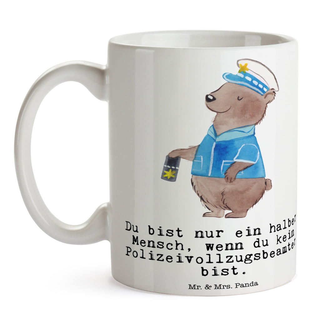 Tasse Polizeivollzugsbeamter mit Herz Polizeivollzugsbeamter, Polizist, Polizei Becher, Kaffeetasse, Kaffeebecher, Tee, Frühstück, Büro  Beruf, Ausbildung, Jubiläum, Abschied, Rente, Kollege, Kollegin, Geschenk, Schenken, Arbeitskollege, Mitarbeiter, Firma, Danke, Dankeschön