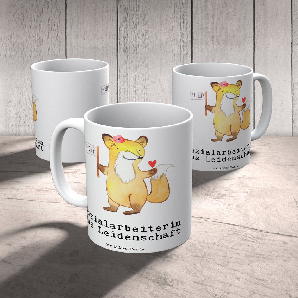 Tasse Sozialarbeiterin aus Leidenschaft  Becher, Kaffeetasse, Kaffeebecher, Tee, Frühstück, Büro  Beruf, Ausbildung, Jubiläum, Abschied, Rente, Kollege, Kollegin, Geschenk, Schenken, Arbeitskollege, Mitarbeiter, Firma, Danke, Dankeschön
