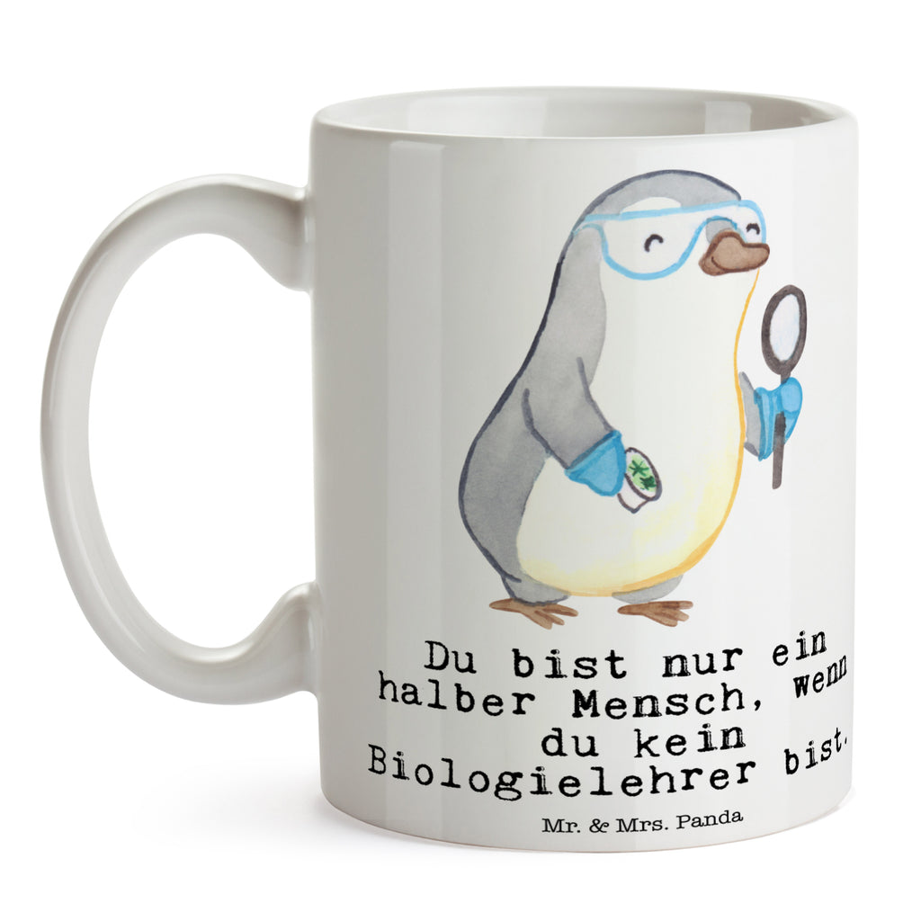 Tasse Biologielehrer mit Herz Biologielehrer, Biolehrer, Biounterricht, Biologie, Schule, Grundschule,  Becher, Kaffeetasse, Kaffeebecher, Tee, Frühstück, Büro  Beruf, Ausbildung, Jubiläum, Abschied, Rente, Kollege, Kollegin, Geschenk, Schenken, Arbeitskollege, Mitarbeiter, Firma, Danke, Dankeschön