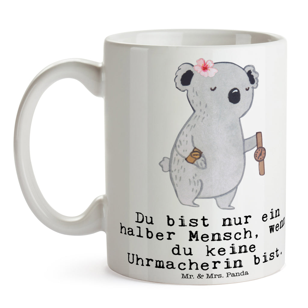 Tasse Uhrmacherin mit Herz  Becher, Kaffeetasse, Kaffeebecher, Tee, Frühstück, Büro  Beruf, Ausbildung, Jubiläum, Abschied, Rente, Kollege, Kollegin, Geschenk, Schenken, Arbeitskollege, Mitarbeiter, Firma, Danke, Dankeschön