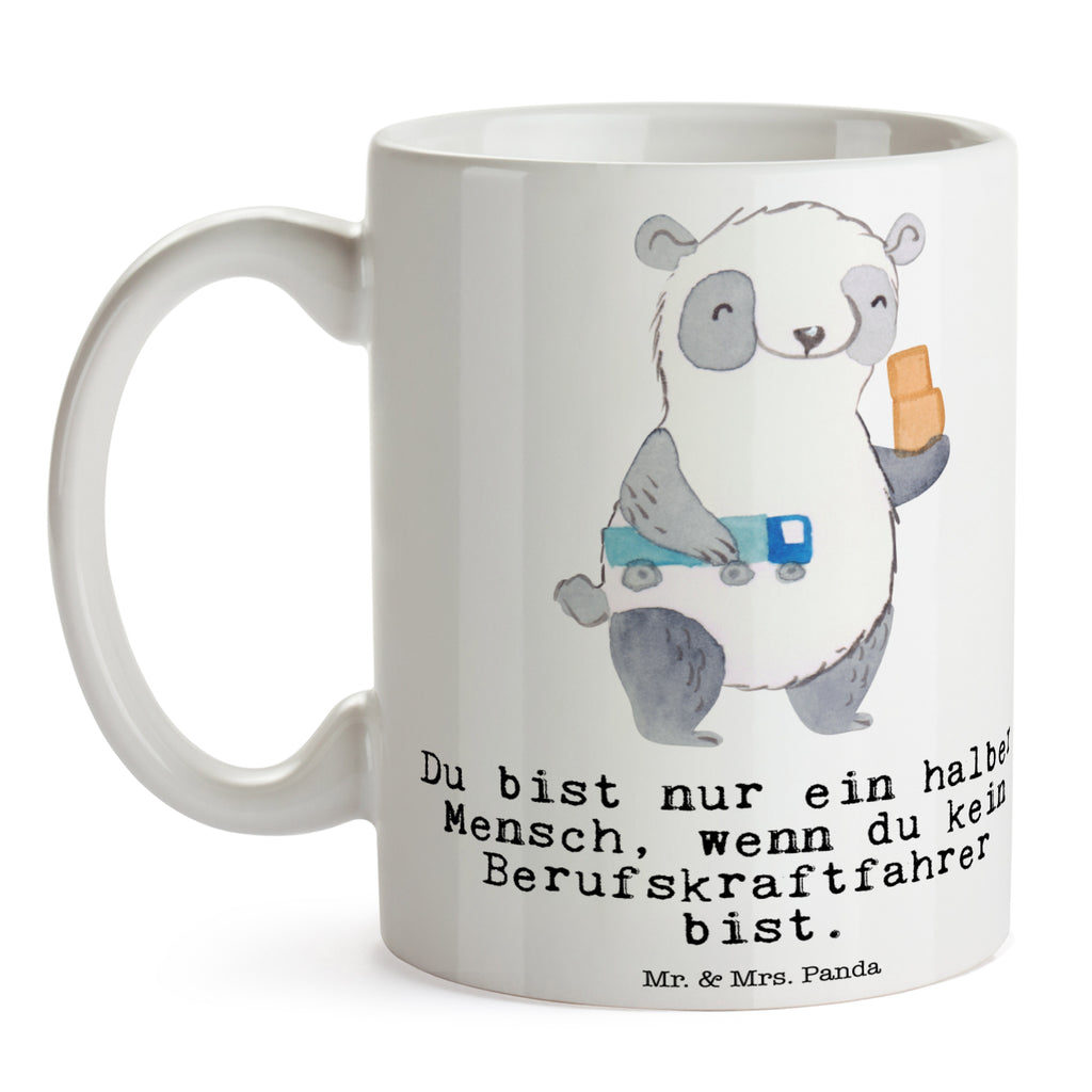 Tasse Berufskraftfahrer mit Herz  Becher, Kaffeetasse, Kaffeebecher, Tee, Frühstück, Büro  Beruf, Ausbildung, Jubiläum, Abschied, Rente, Kollege, Kollegin, Geschenk, Schenken, Arbeitskollege, Mitarbeiter, Firma, Danke, Dankeschön