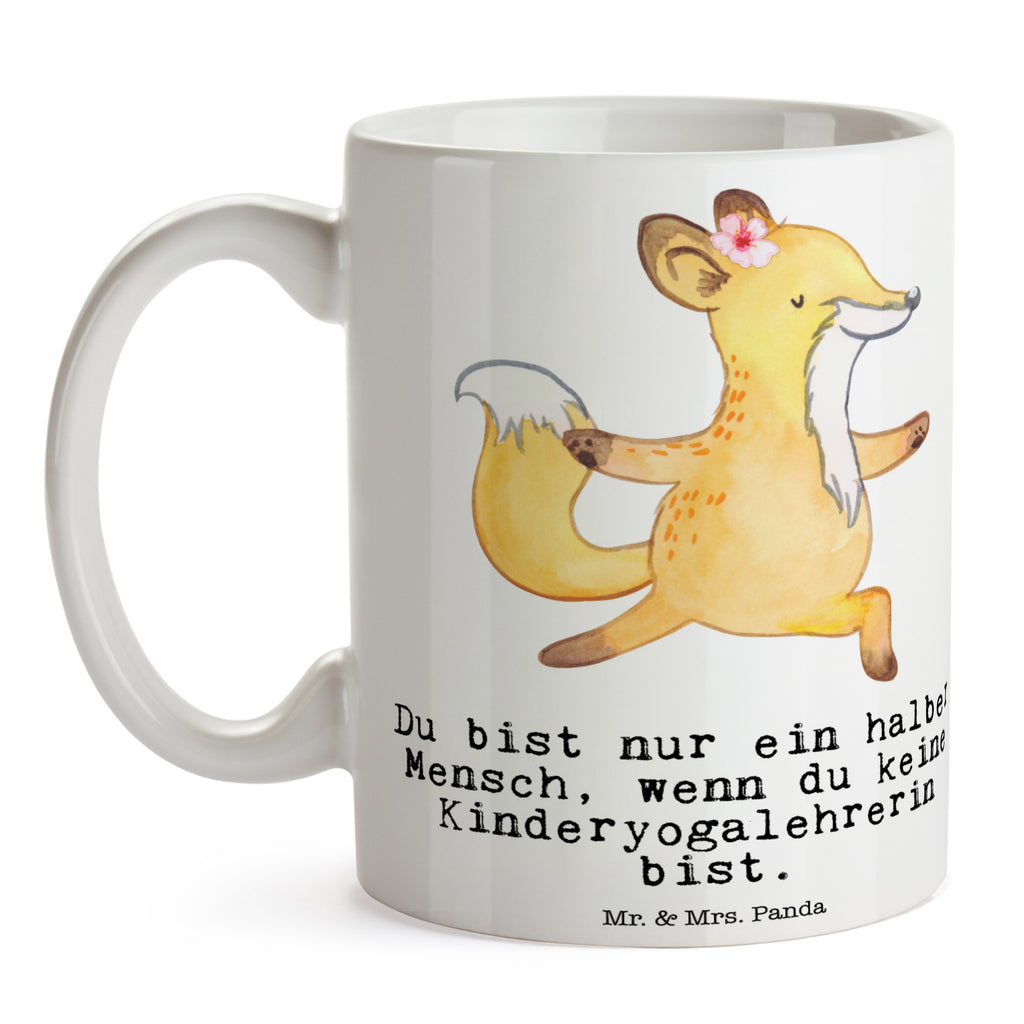Tasse Kinderyogalehrerin mit Herz  Becher, Kaffeetasse, Kaffeebecher, Tee, Frühstück, Büro  Beruf, Ausbildung, Jubiläum, Abschied, Rente, Kollege, Kollegin, Geschenk, Schenken, Arbeitskollege, Mitarbeiter, Firma, Danke, Dankeschön