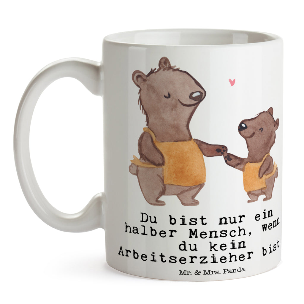 Tasse Arbeitserzieher mit Herz Arbeitserzieher, Arbeitspädagoge, Ausbildung, Studium,  Becher, Kaffeetasse, Kaffeebecher, Tee, Frühstück, Büro  Beruf, Ausbildung, Jubiläum, Abschied, Rente, Kollege, Kollegin, Geschenk, Schenken, Arbeitskollege, Mitarbeiter, Firma, Danke, Dankeschön