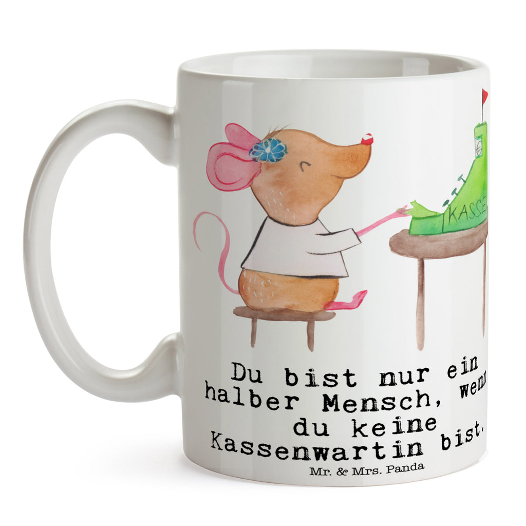 Tasse Kassenwartin mit Herz Kassenwartin, Schatzmeisterin, Verein,  Becher, Kaffeetasse, Kaffeebecher, Tee, Frühstück, Büro  Beruf, Ausbildung, Jubiläum, Abschied, Rente, Kollege, Kollegin, Geschenk, Schenken, Arbeitskollege, Mitarbeiter, Firma, Danke, Dankeschön