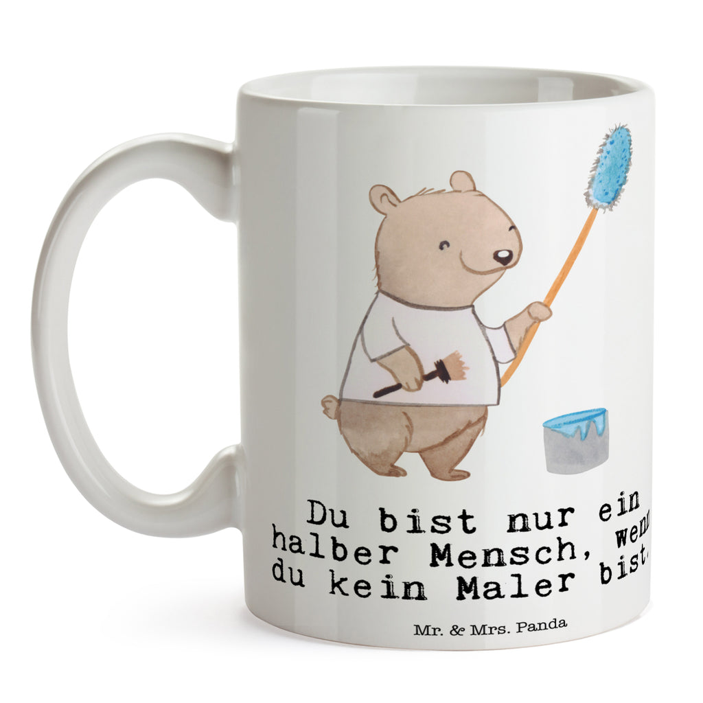 Tasse Maler mit Herz Maler, Malermeister, Gesellenprüfung, Meisterprüfung, Malerbetrieb,  Becher, Kaffeetasse, Kaffeebecher, Tee, Frühstück, Büro  Beruf, Ausbildung, Jubiläum, Abschied, Rente, Kollege, Kollegin, Geschenk, Schenken, Arbeitskollege, Mitarbeiter, Firma, Danke, Dankeschön