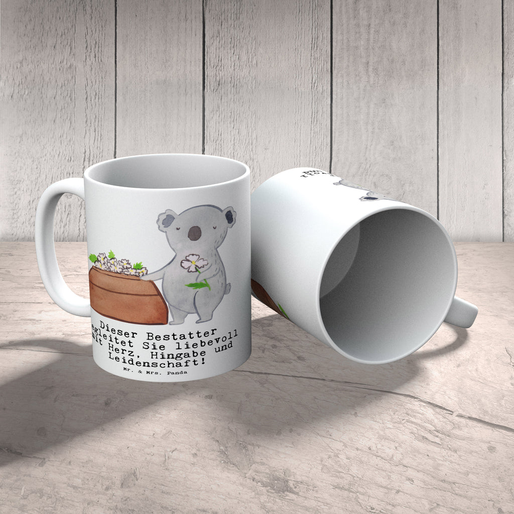 Tasse Bestatter mit Herz  Becher, Kaffeetasse, Kaffeebecher, Tee, Frühstück, Büro  Beruf, Ausbildung, Jubiläum, Abschied, Rente, Kollege, Kollegin, Geschenk, Schenken, Arbeitskollege, Mitarbeiter, Firma, Danke, Dankeschön