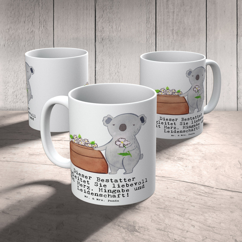 Tasse Bestatter mit Herz  Becher, Kaffeetasse, Kaffeebecher, Tee, Frühstück, Büro  Beruf, Ausbildung, Jubiläum, Abschied, Rente, Kollege, Kollegin, Geschenk, Schenken, Arbeitskollege, Mitarbeiter, Firma, Danke, Dankeschön