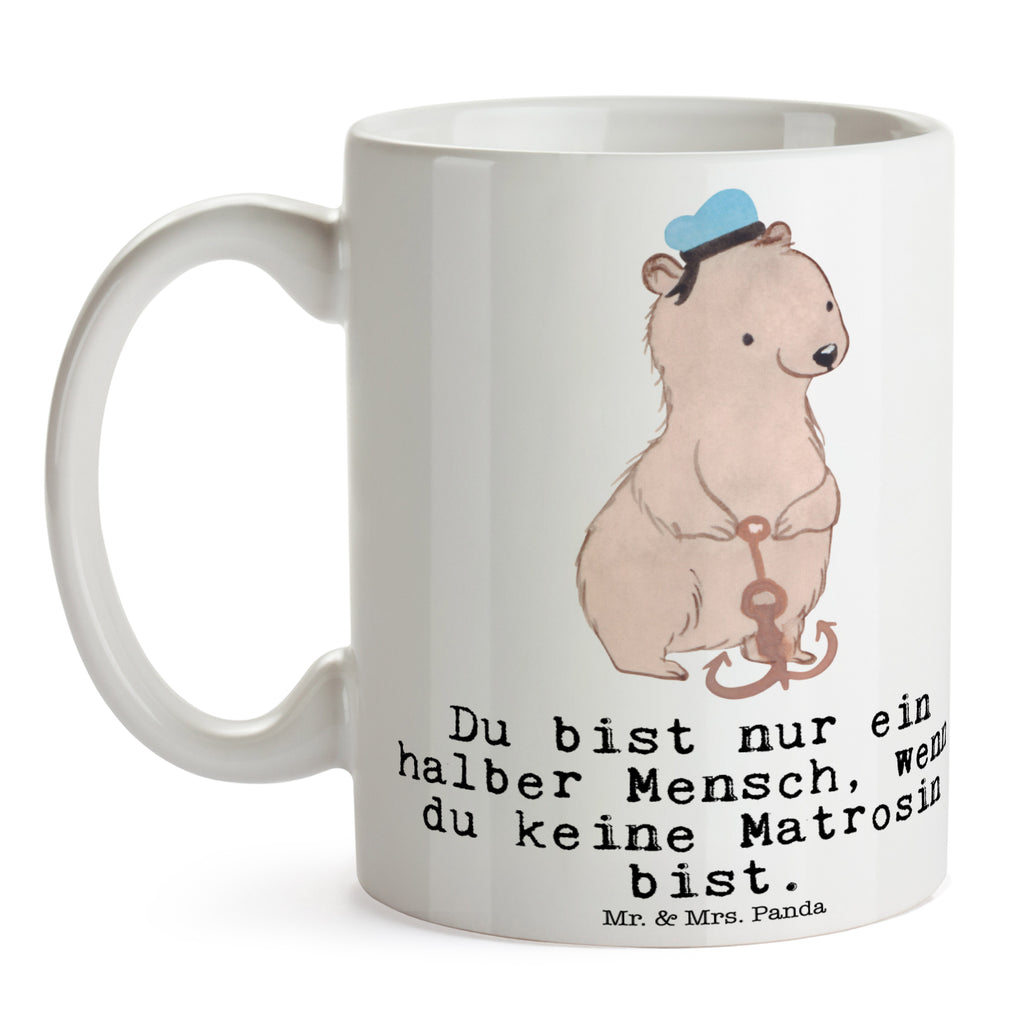 Tasse Matrosin mit Herz Matrosin, Seeleute, Schiff, Schiffsmechanikerin,  Becher, Kaffeetasse, Kaffeebecher, Tee, Frühstück, Büro  Beruf, Ausbildung, Jubiläum, Abschied, Rente, Kollege, Kollegin, Geschenk, Schenken, Arbeitskollege, Mitarbeiter, Firma, Danke, Dankeschön