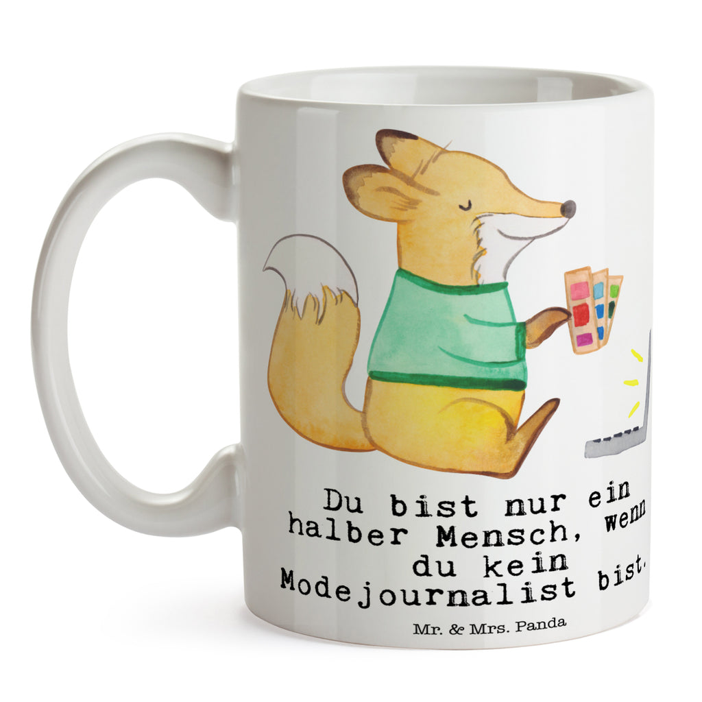 Tasse Modejournalist mit Herz Modejournalist, Journalist, Reporter, Redakteur,  Pressebüro, Ausbildung  , Studium Becher, Kaffeetasse, Kaffeebecher, Tee, Frühstück, Büro  Beruf, Ausbildung, Jubiläum, Abschied, Rente, Kollege, Kollegin, Geschenk, Schenken, Arbeitskollege, Mitarbeiter, Firma, Danke, Dankeschön
