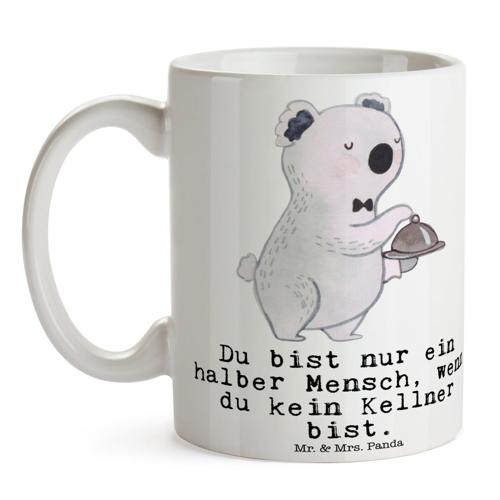 Tasse Kellner mit Herz Kellner, Servicekraft, Restaurant, Ober, Ausbildung,  Becher, Kaffeetasse, Kaffeebecher, Tee, Frühstück, Büro  Beruf, Ausbildung, Jubiläum, Abschied, Rente, Kollege, Kollegin, Geschenk, Schenken, Arbeitskollege, Mitarbeiter, Firma, Danke, Dankeschön
