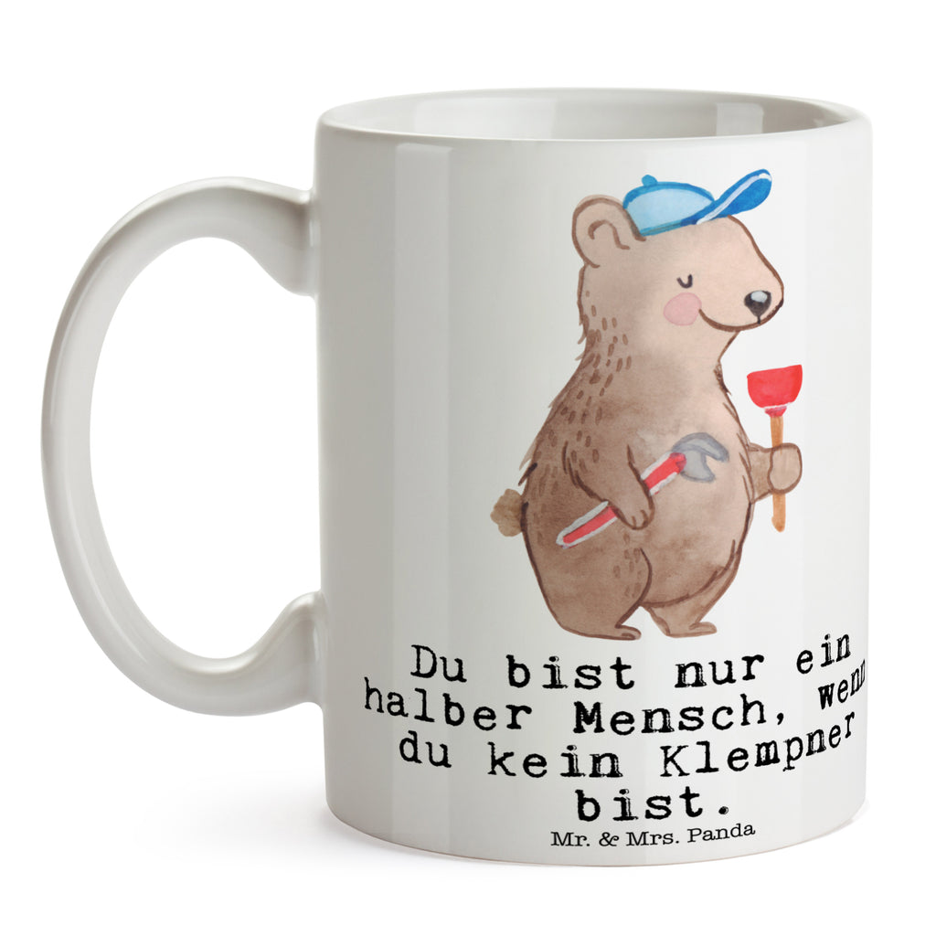 Tasse Klempner mit Herz Klempner, Handwerker, Installateur, Meister, Gesellenprüfung, Fachbetrieb, Bauklempner, Sanitärinstallationen Becher, Kaffeetasse, Kaffeebecher, Tee, Frühstück, Büro  Beruf, Ausbildung, Jubiläum, Abschied, Rente, Kollege, Kollegin, Geschenk, Schenken, Arbeitskollege, Mitarbeiter, Firma, Danke, Dankeschön