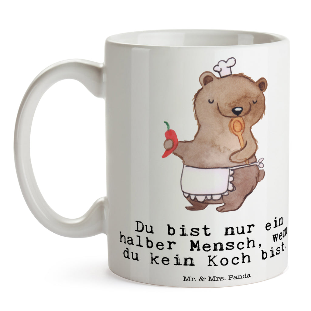 Tasse Koch mit Herz Koch, Chefkoch, Küchenchef, Küchenmeister, Schiffskoch, Sternekoch, Fernsehkoch, Restaurant,  Becher, Kaffeetasse, Kaffeebecher, Tee, Frühstück, Büro  Beruf, Ausbildung, Jubiläum, Abschied, Rente, Kollege, Kollegin, Geschenk, Schenken, Arbeitskollege, Mitarbeiter, Firma, Danke, Dankeschön