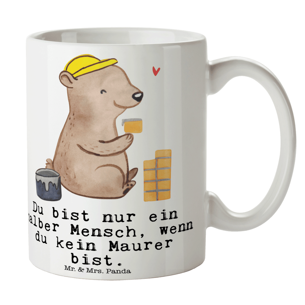 Tasse Maurer mit Herz Maurer, Maurermeister, Gesellenprüfung, Handwerker, Maurerbetrieb,  Becher, Kaffeetasse, Kaffeebecher, Tee, Frühstück, Büro  Beruf, Ausbildung, Jubiläum, Abschied, Rente, Kollege, Kollegin, Geschenk, Schenken, Arbeitskollege, Mitarbeiter, Firma, Danke, Dankeschön