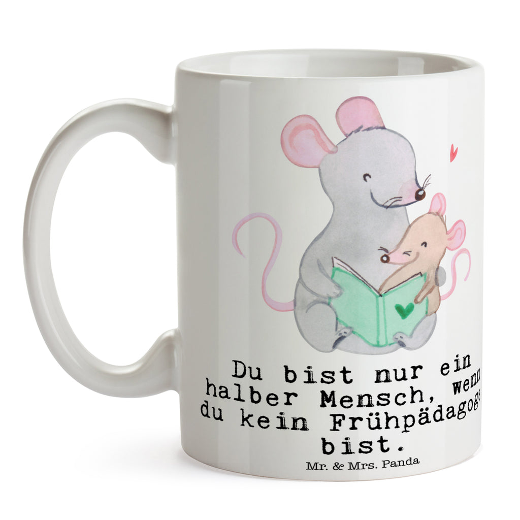 Tasse Frühpädagoge mit Herz Frühpädagoge, Frühpädagogik, Ausbildung, Studium,  Becher, Kaffeetasse, Kaffeebecher, Tee, Frühstück, Büro  Beruf, Ausbildung, Jubiläum, Abschied, Rente, Kollege, Kollegin, Geschenk, Schenken, Arbeitskollege, Mitarbeiter, Firma, Danke, Dankeschön