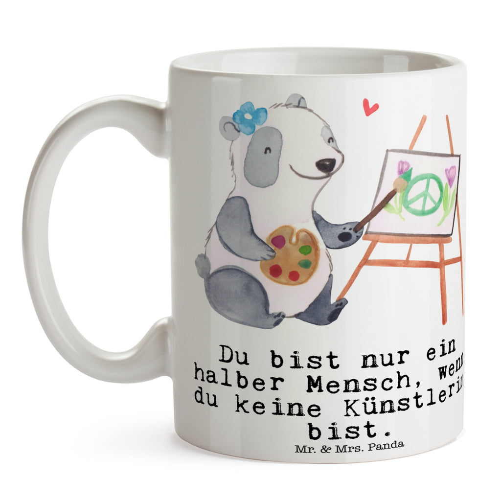 Tasse Künstlerin mit Herz Künstlerin, Malerin, Kunstmalerin, Galerie Eröffnung, Kunstschule,  Becher, Kaffeetasse, Kaffeebecher, Tee, Frühstück, Büro  Beruf, Ausbildung, Jubiläum, Abschied, Rente, Kollege, Kollegin, Geschenk, Schenken, Arbeitskollege, Mitarbeiter, Firma, Danke, Dankeschön