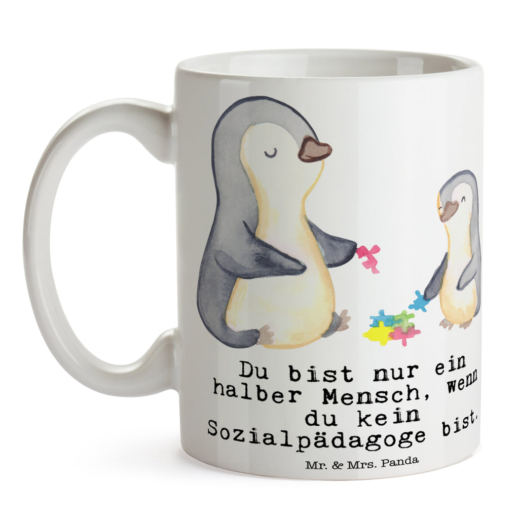 Tasse Sozialpädagoge mit Herz  Becher, Kaffeetasse, Kaffeebecher, Tee, Frühstück, Büro  Beruf, Ausbildung, Jubiläum, Abschied, Rente, Kollege, Kollegin, Geschenk, Schenken, Arbeitskollege, Mitarbeiter, Firma, Danke, Dankeschön
