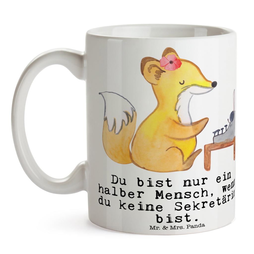 Tasse Sekretärin mit Herz  Becher, Kaffeetasse, Kaffeebecher, Tee, Frühstück, Büro  Beruf, Ausbildung, Jubiläum, Abschied, Rente, Kollege, Kollegin, Geschenk, Schenken, Arbeitskollege, Mitarbeiter, Firma, Danke, Dankeschön