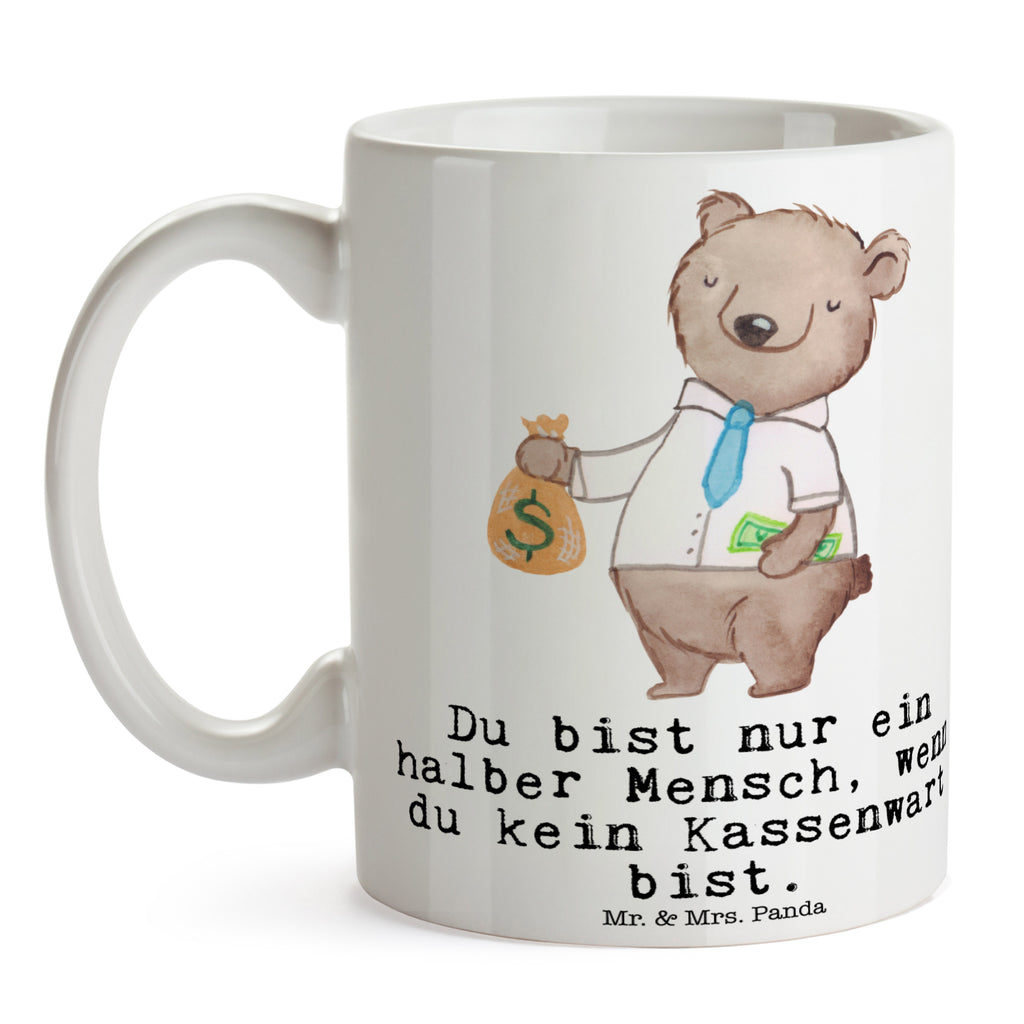 Tasse Kassenwart mit Herz Kassenwart, Schatzmeister, Verein,  Becher, Kaffeetasse, Kaffeebecher, Tee, Frühstück, Büro  Beruf, Ausbildung, Jubiläum, Abschied, Rente, Kollege, Kollegin, Geschenk, Schenken, Arbeitskollege, Mitarbeiter, Firma, Danke, Dankeschön