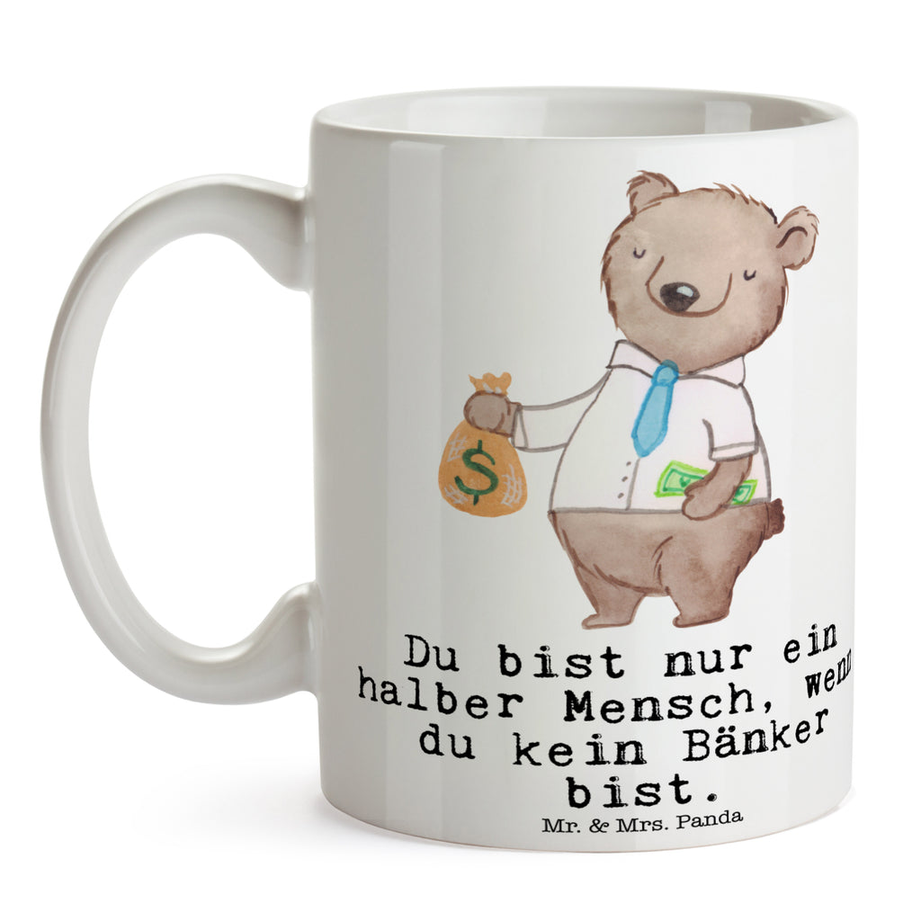Tasse Bänker mit Herz Bänker, Bankfachmann, Bankangestellter, Bankberater Becher, Kaffeetasse, Kaffeebecher, Tee, Frühstück, Büro  Beruf, Ausbildung, Jubiläum, Abschied, Rente, Kollege, Kollegin, Geschenk, Schenken, Arbeitskollege, Mitarbeiter, Firma, Danke, Dankeschön