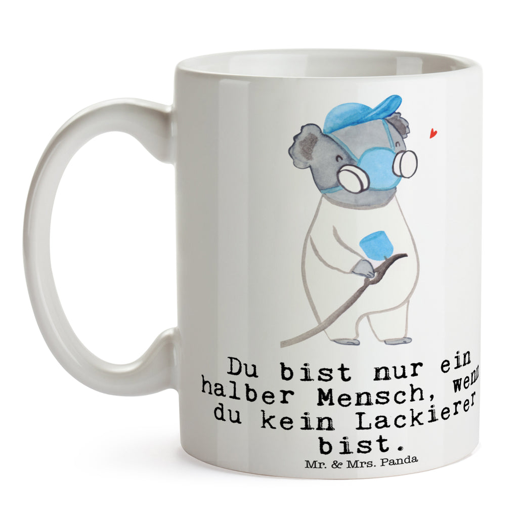 Tasse Lackierer mit Herz Lackierer, Lackierermeister, Werkstatt Lackierer, Ausbildung, Gesellenprüfung,  Becher, Kaffeetasse, Kaffeebecher, Tee, Frühstück, Büro  Beruf, Ausbildung, Jubiläum, Abschied, Rente, Kollege, Kollegin, Geschenk, Schenken, Arbeitskollege, Mitarbeiter, Firma, Danke, Dankeschön