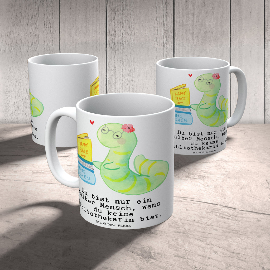 Tasse Bibliothekarin mit Herz Bibliothekarin, Buchhandlung, Bibliothek, Bücherwurm, Leseratte, Bücherliebe Becher, Kaffeetasse, Kaffeebecher, Tee, Frühstück, Büro  Beruf, Ausbildung, Jubiläum, Abschied, Rente, Kollege, Kollegin, Geschenk, Schenken, Arbeitskollege, Mitarbeiter, Firma, Danke, Dankeschön