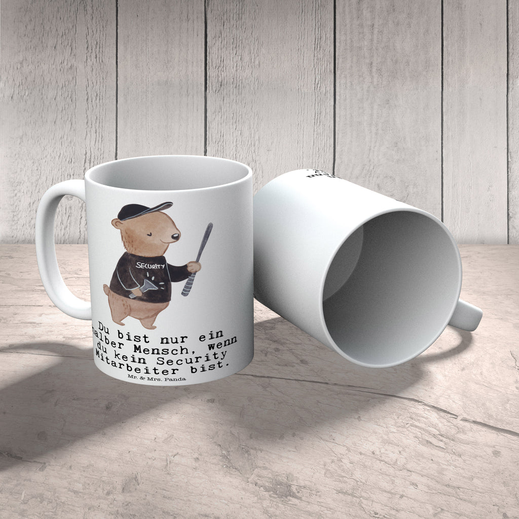 Tasse Security Mitarbeiter mit Herz  Becher, Kaffeetasse, Kaffeebecher, Tee, Frühstück, Büro  Beruf, Ausbildung, Jubiläum, Abschied, Rente, Kollege, Kollegin, Geschenk, Schenken, Arbeitskollege, Mitarbeiter, Firma, Danke, Dankeschön