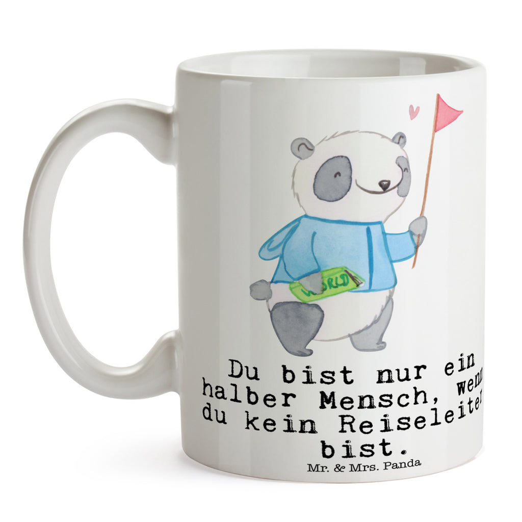 Tasse Reiseleiter mit Herz  Becher, Kaffeetasse, Kaffeebecher, Tee, Frühstück, Büro  Beruf, Ausbildung, Jubiläum, Abschied, Rente, Kollege, Kollegin, Geschenk, Schenken, Arbeitskollege, Mitarbeiter, Firma, Danke, Dankeschön
