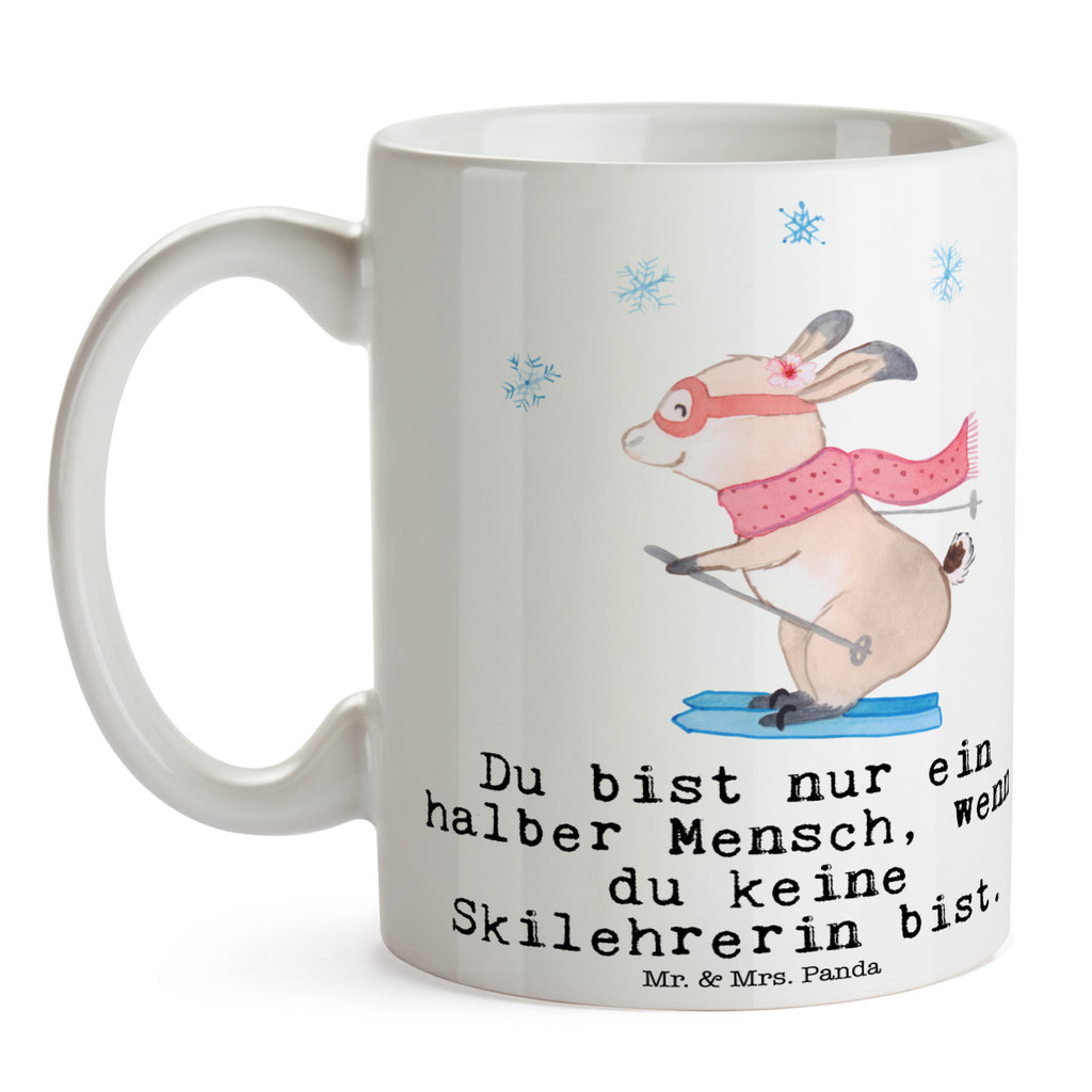 Tasse Skilehrerin mit Herz  Becher, Kaffeetasse, Kaffeebecher, Tee, Frühstück, Büro  Beruf, Ausbildung, Jubiläum, Abschied, Rente, Kollege, Kollegin, Geschenk, Schenken, Arbeitskollege, Mitarbeiter, Firma, Danke, Dankeschön