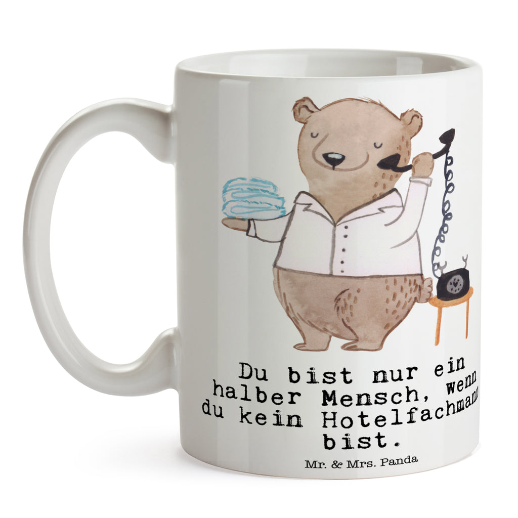 Tasse Hotelfachmann mit Herz Hotelfachmann, Hotelkaufmann, Hotelfachangestellter, Hotelier, Hoteleröffnung
 Becher, Kaffeetasse, Kaffeebecher, Tee, Frühstück, Büro  Beruf, Ausbildung, Jubiläum, Abschied, Rente, Kollege, Kollegin, Geschenk, Schenken, Arbeitskollege, Mitarbeiter, Firma, Danke, Dankeschön