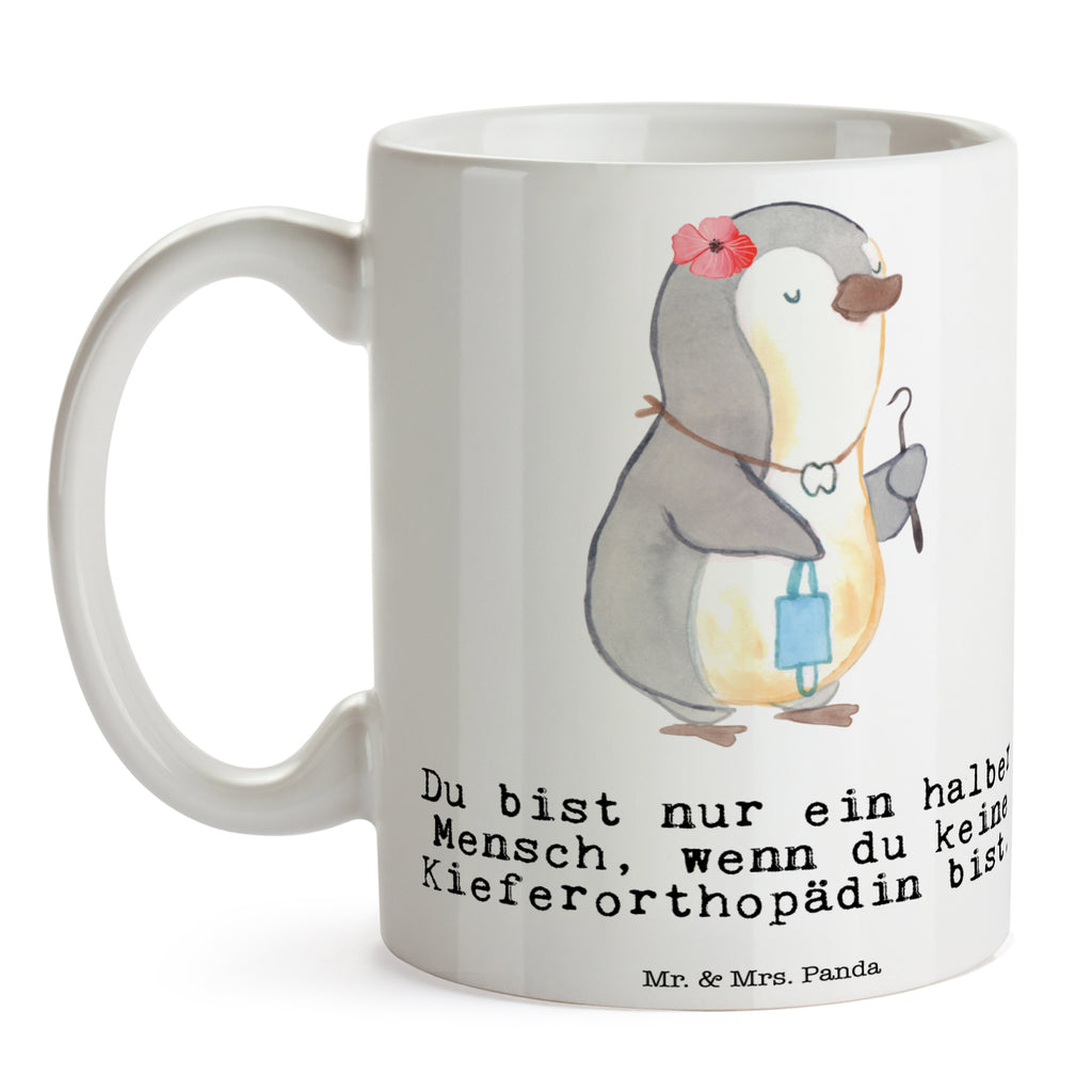 Tasse Kieferorthopädin mit Herz  Becher, Kaffeetasse, Kaffeebecher, Tee, Frühstück, Büro  Beruf, Ausbildung, Jubiläum, Abschied, Rente, Kollege, Kollegin, Geschenk, Schenken, Arbeitskollege, Mitarbeiter, Firma, Danke, Dankeschön