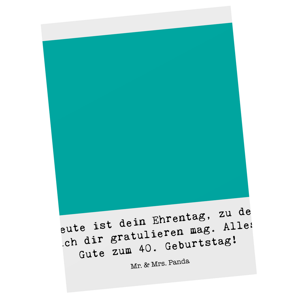 Postkarte 40. Geburtstag Happy Bird Day Geschenkkarte, Grußkarte, Karte, Einladung, Ansichtskarte, Geburtstagskarte, Einladungskarte, Dankeskarte, Geburtstag, Geburtstagsgeschenk, Geschenk, zum, Feiern, Party, Mitbringsel, für