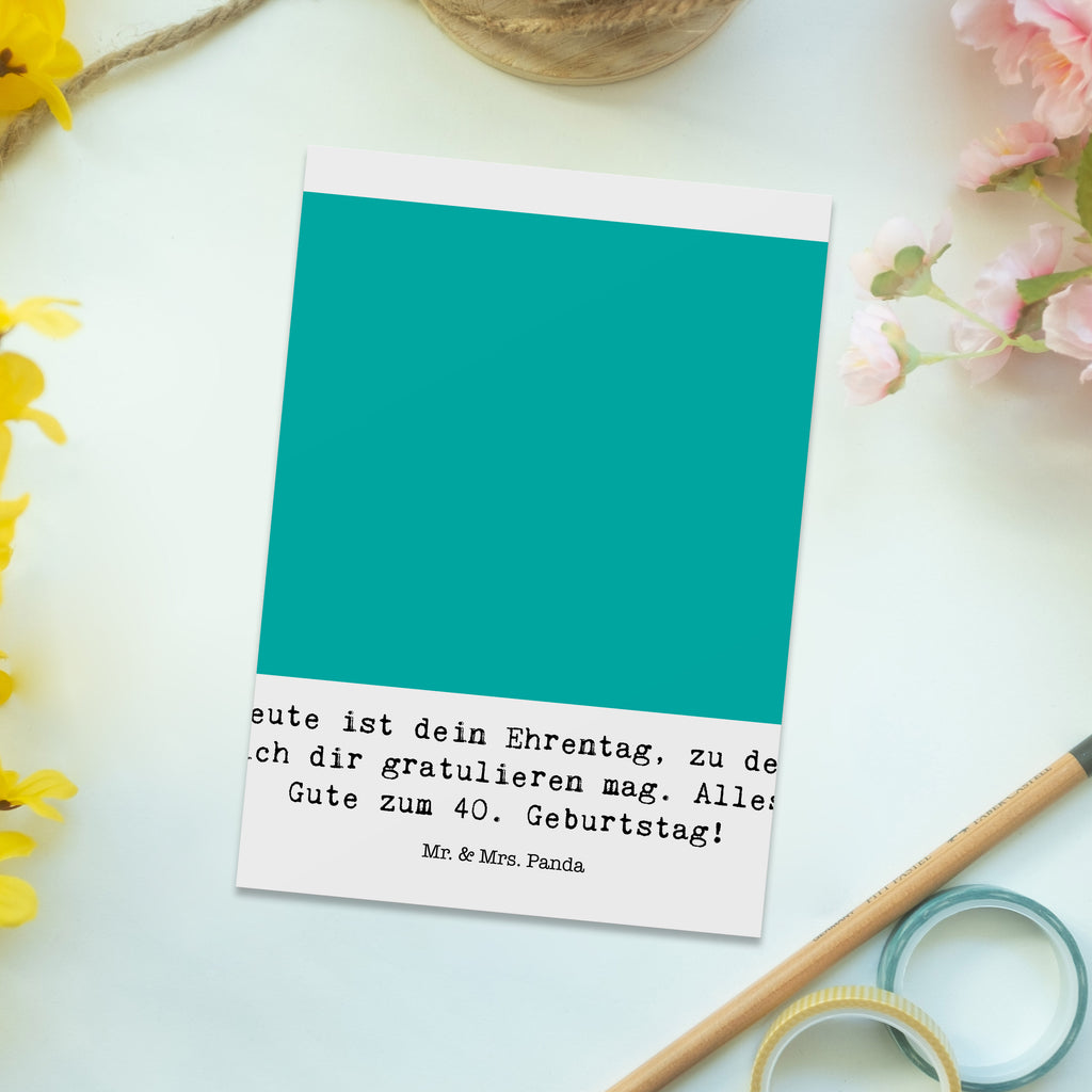 Postkarte 40. Geburtstag Happy Bird Day Geschenkkarte, Grußkarte, Karte, Einladung, Ansichtskarte, Geburtstagskarte, Einladungskarte, Dankeskarte, Geburtstag, Geburtstagsgeschenk, Geschenk, zum, Feiern, Party, Mitbringsel, für