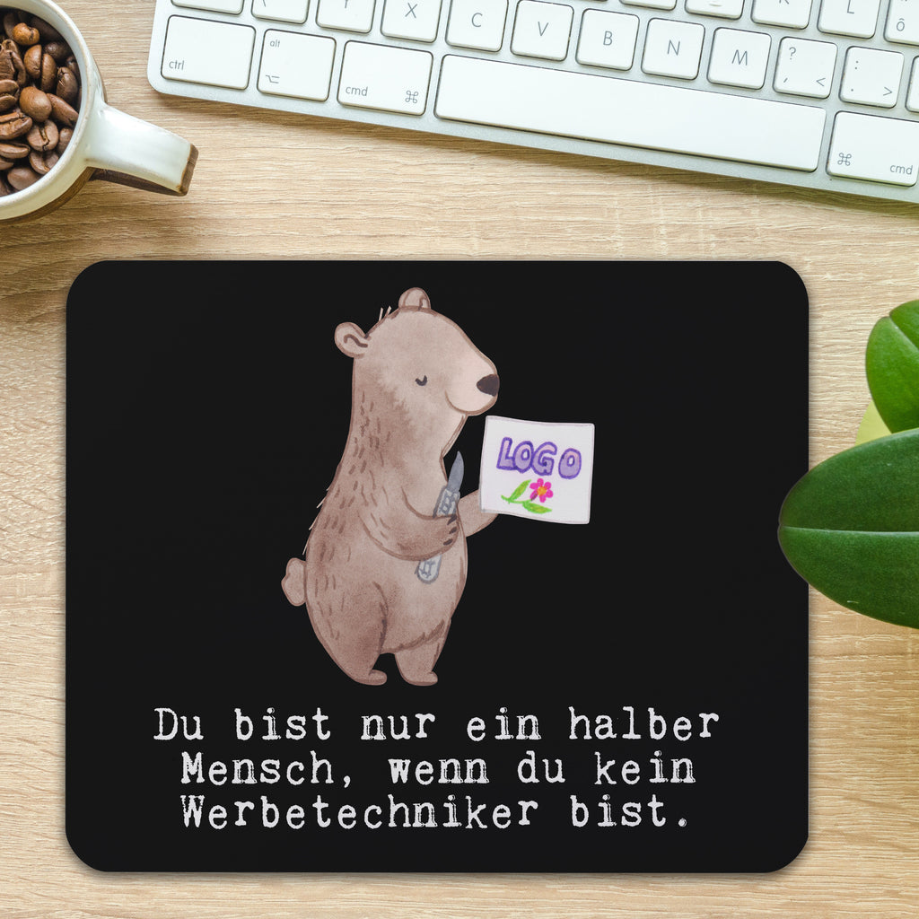 Mauspad Werbetechniker mit Herz Mousepad, Computer zubehör, Büroausstattung, PC Zubehör, Arbeitszimmer, Mauspad, Einzigartiges Mauspad, Designer Mauspad, Beruf, Ausbildung, Jubiläum, Abschied, Rente, Kollege, Kollegin, Geschenk, Schenken, Arbeitskollege, Mitarbeiter, Firma, Danke, Dankeschön